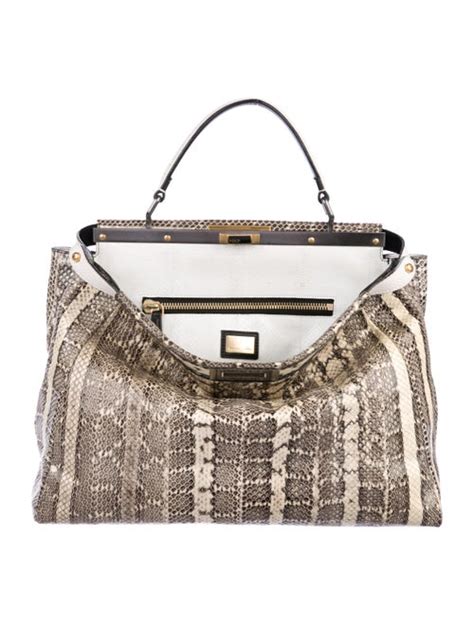 fendi snakeskin|fendi peekaboo handbags.